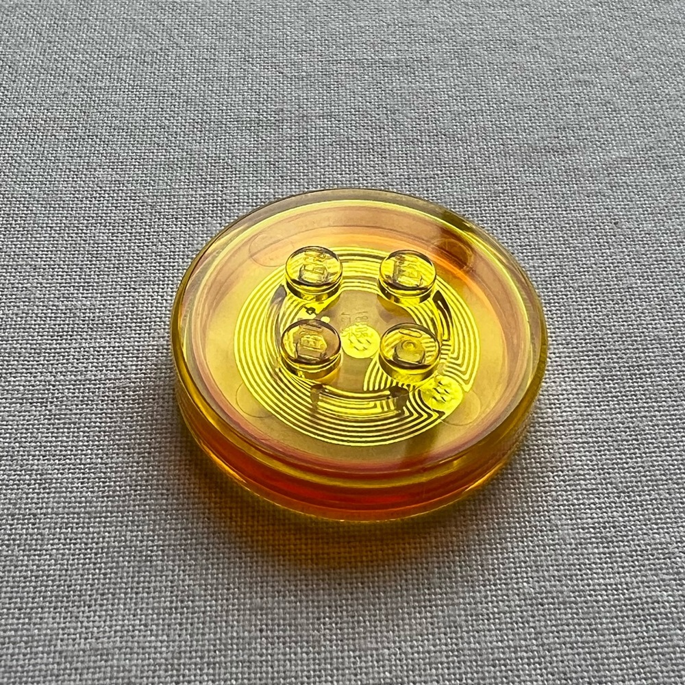 Lego Dimensions Generic Yellow Toy Tag Base only